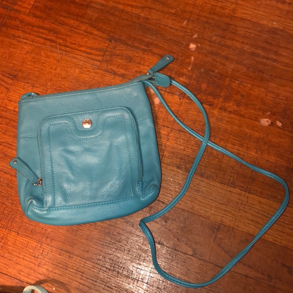 teal crossbody purse